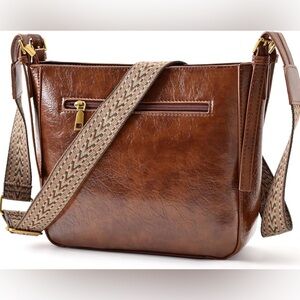 Boutique Vegan Leather Western Strap Crossbody Bag